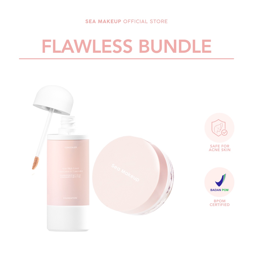 Jual (BUNDLE) SEA MAKEUP Acne Care Micro Setting Powder + Acne High