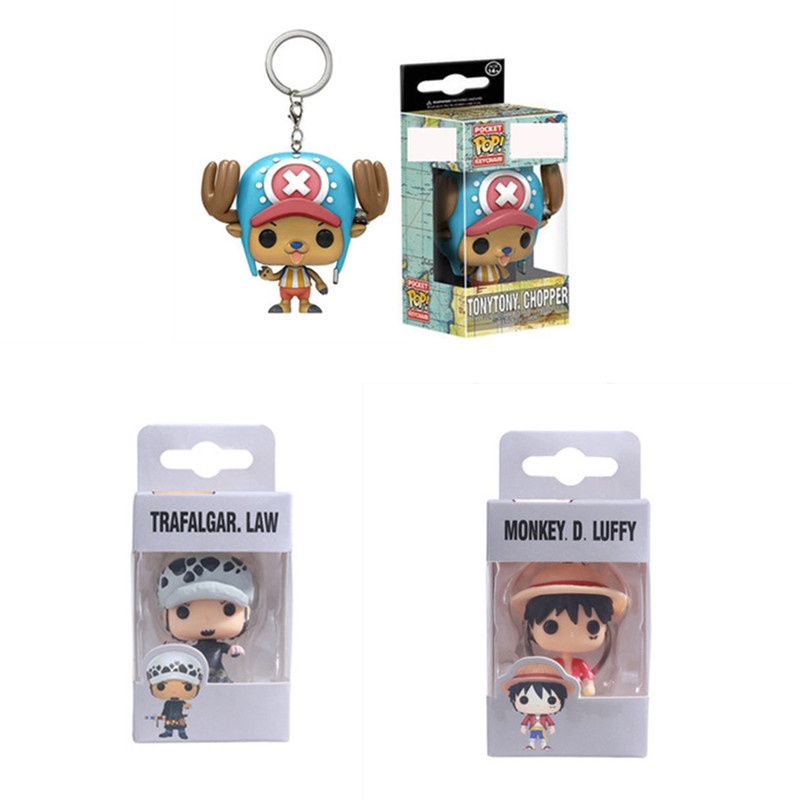 Gantungan Kunci Funko POP ONE PIECE Bahan PVC Untuk Hadiah