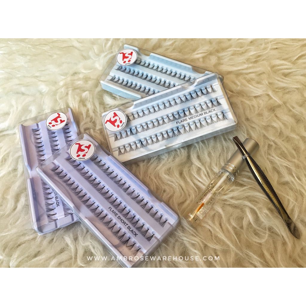 Paket lengkap individual lashes flare lashes extension ekstension eyelash extension russian eyelash