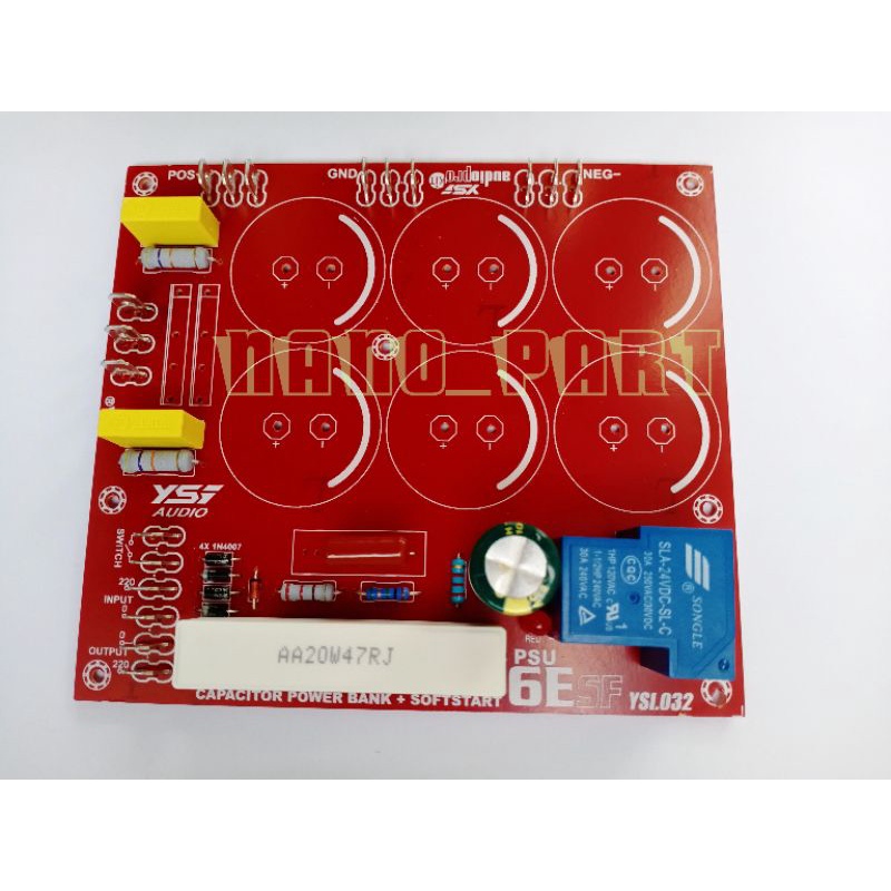 pcb psu 6 elco plus softstart / pcb  elco + softstart
