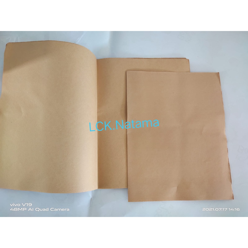 

Sampul buku Q coklat polos ukuran buku Quarto / kwarto / kuarto untuk buku tulis biasa per lembar