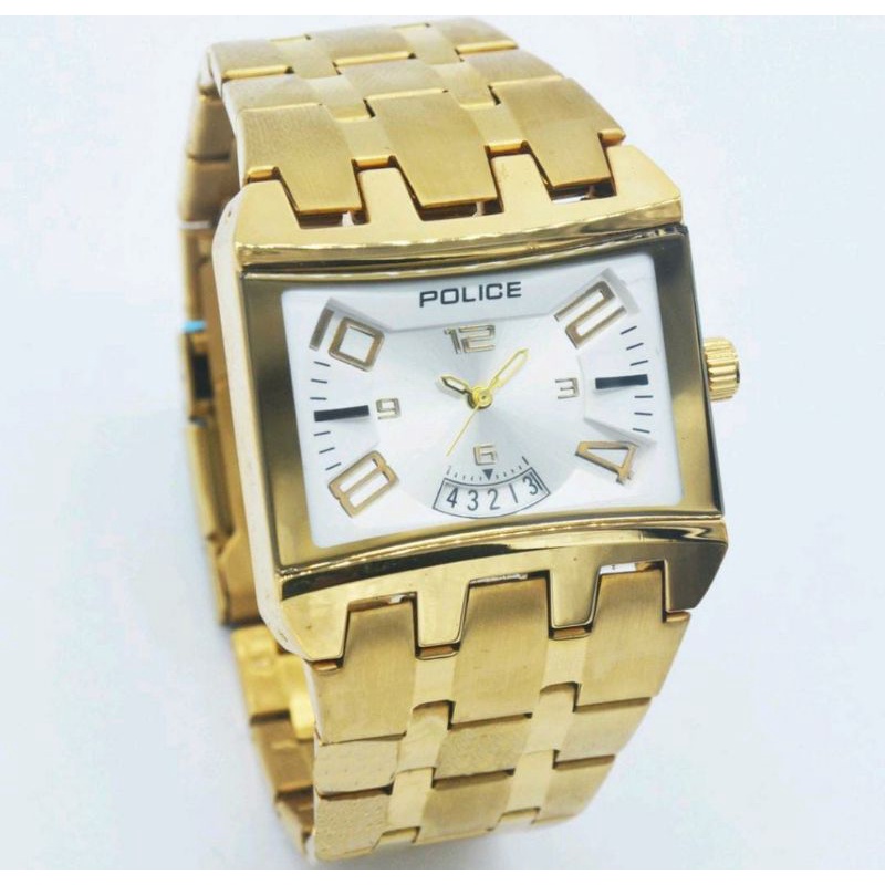 Jam Tangan Police Pria Jam Tangan Polisi Rantai Stainliss Tanggal