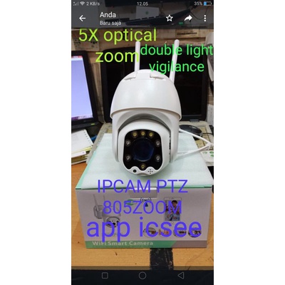 IP CAMERA WIRELESS WIFI 5X OPTICAL ZOOM DOUBLE LIGHT VIGILANCE 5MP 1080P APLIKASI ICSEE