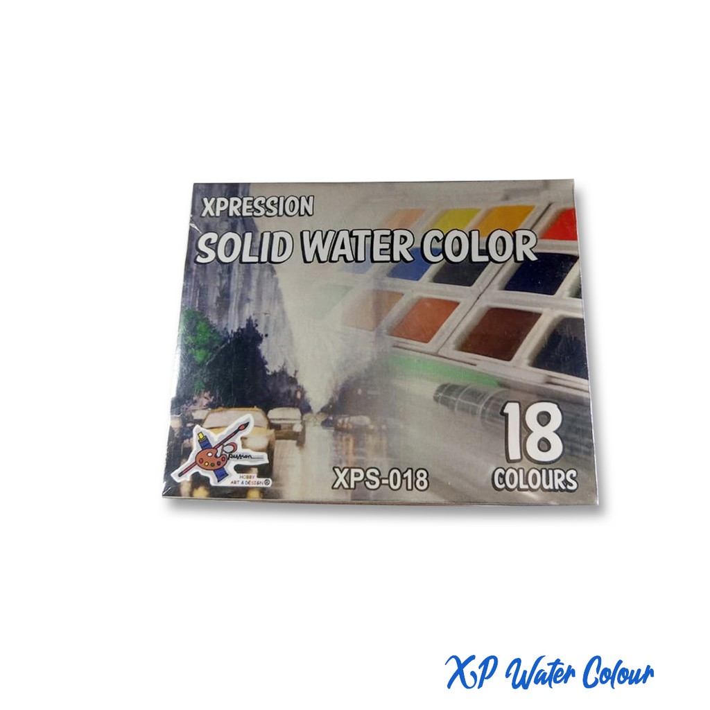 

SOLID WATER COLOR 18 COLORS XPS-018 CAT AIR DARI BRAND XPRESSION