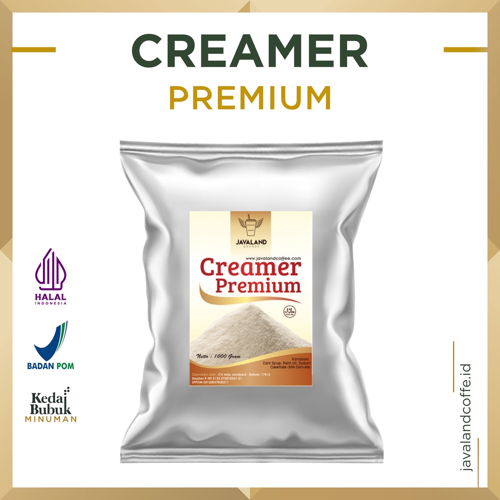 

Javaland Bubuk Creamer / Krimer 1Kg - Premium | Non Dairy | Creamy Café