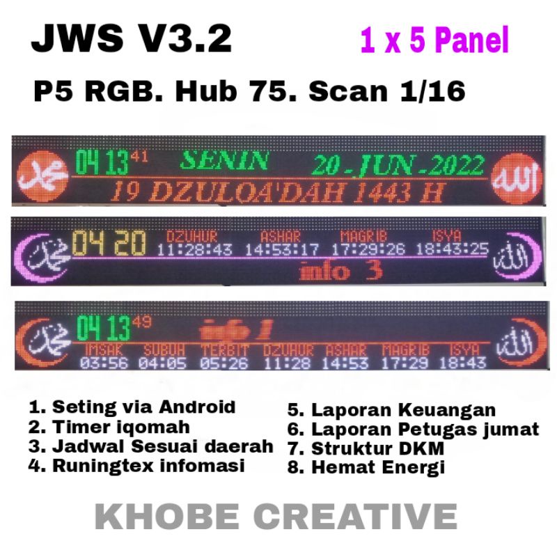 KHOBE JWS 1X5 P5RGB WIFI BLUETOOTH