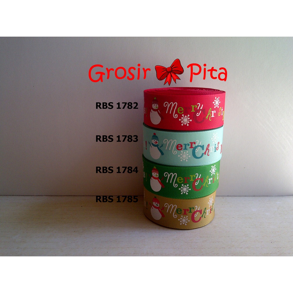 

(25 yard) Pita Grosgrain Motif Natal RBS 1782,1783,1784,1785 | Pita Christmas | Toko Bahan Craft | Grosir Pita