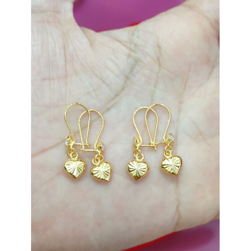 ANTING KAIT LOVE UKIR ( PERAK 925 ) LAPIS EMAS 24K