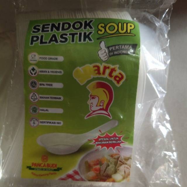 SENDOK PLASTIK SOUP. SEPACK 50 PCS.