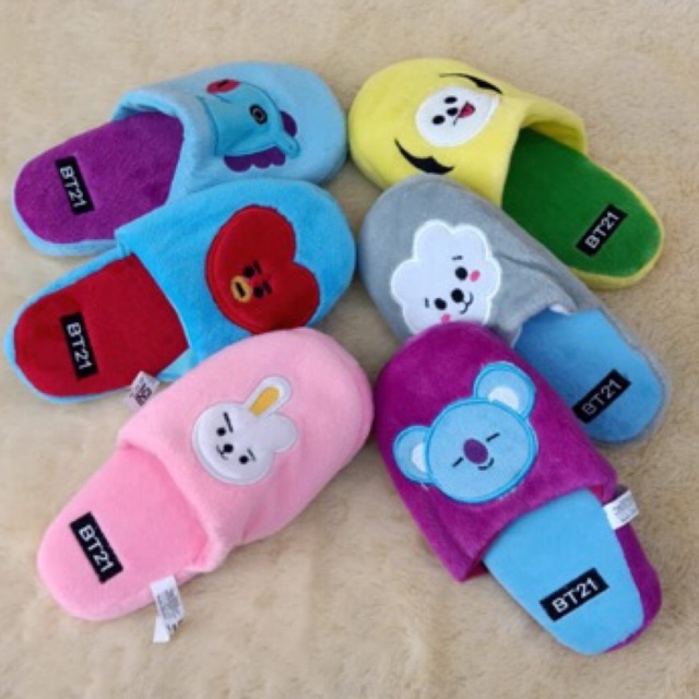  Sandal  BT21  Sandal  Slop Bordir BT21  Sandal  kamar BT21  