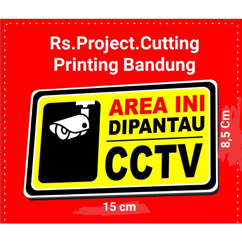 STIKER VINYL CCTV BAHAN TEBAL COCOK INDOOR/OUTDOOR STIKER TEMBOK ,STIKER DINDING / RSPROJECT BANDUNG