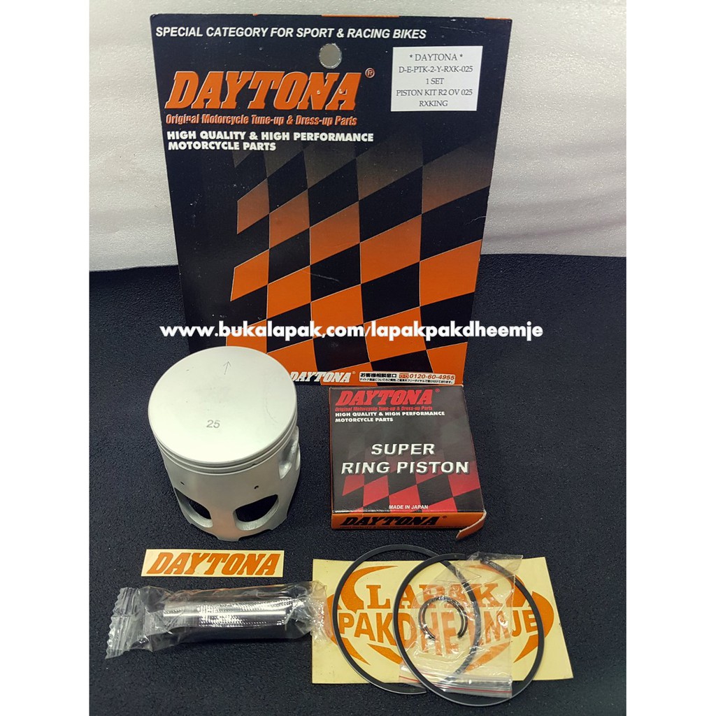 BERKUALITAS PISTON RX KING OS 25 DAYTONA PISTON SET RX KING 25 DAYTONA ORIGINAL OVER SIZE 025 LAP