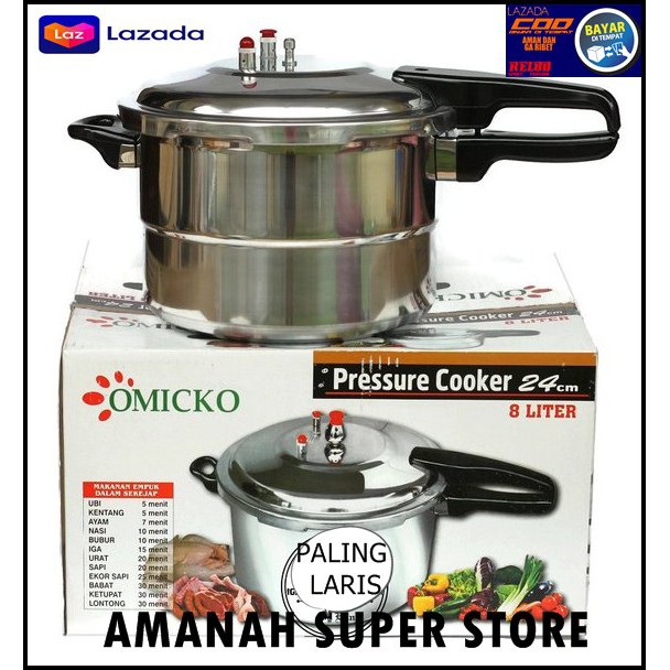 terlaris produk Omicko Pressure Cooker Panci Presto 24cm 8 Literdi oder sekarang ya