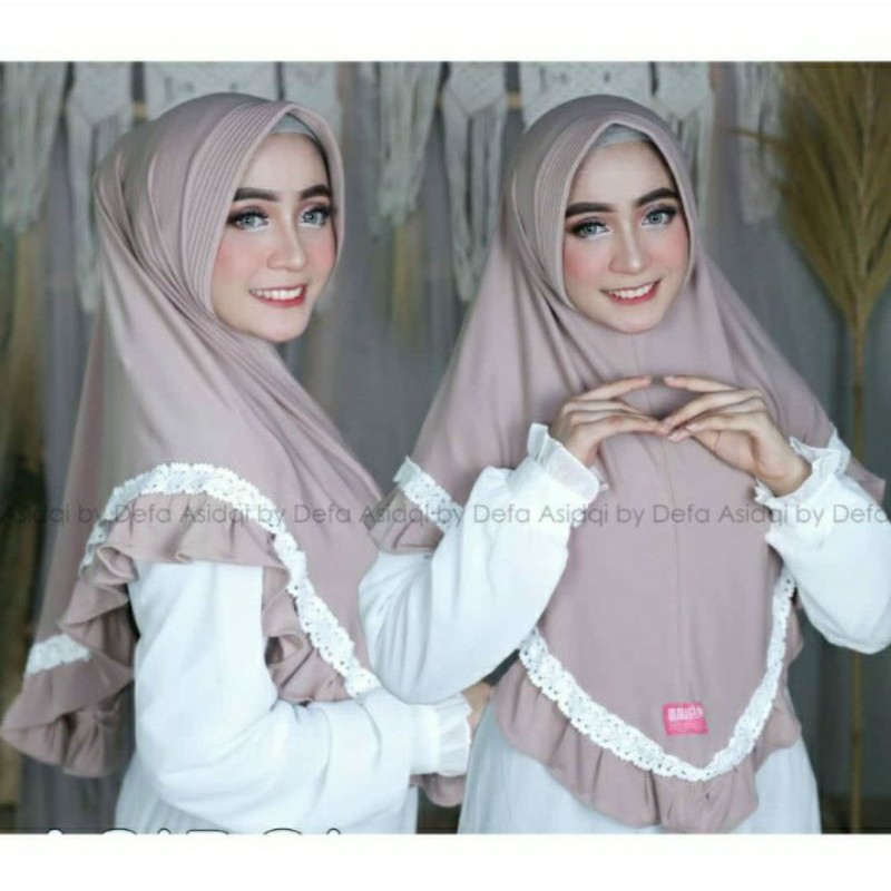 Hijab Instan Jersey Renda