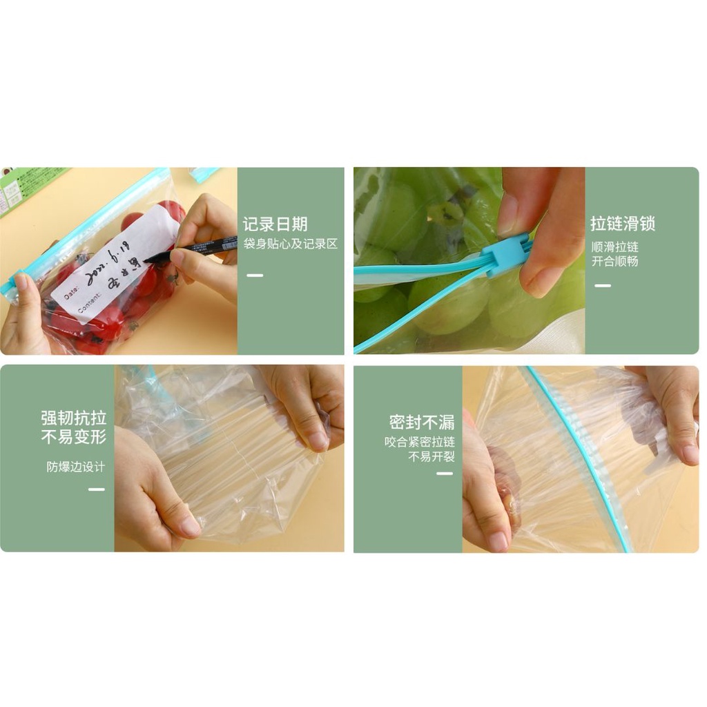 𝐆𝐨𝐨𝐝𝐬𝐂𝐨 Plastik Ziplock Makanan Reuseable Tempat Penyimpanan Makanan Sayuran Buah Buahan