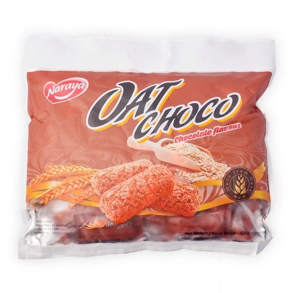 

NARAYA Oat Choco Chocolate Flavor 400gr - Snack Gandum 40x10gr
