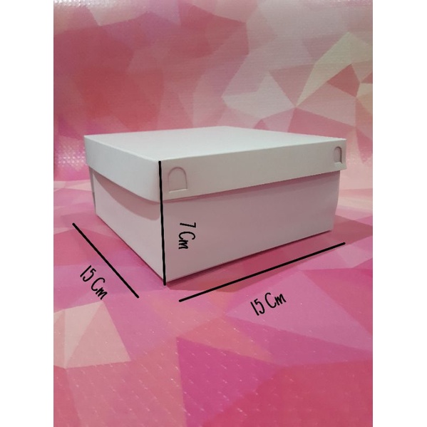 Dus Snack / Dus kue / snack box / dus hajatan /  kotak nasi Tutup pisah ukuran 15x15x7