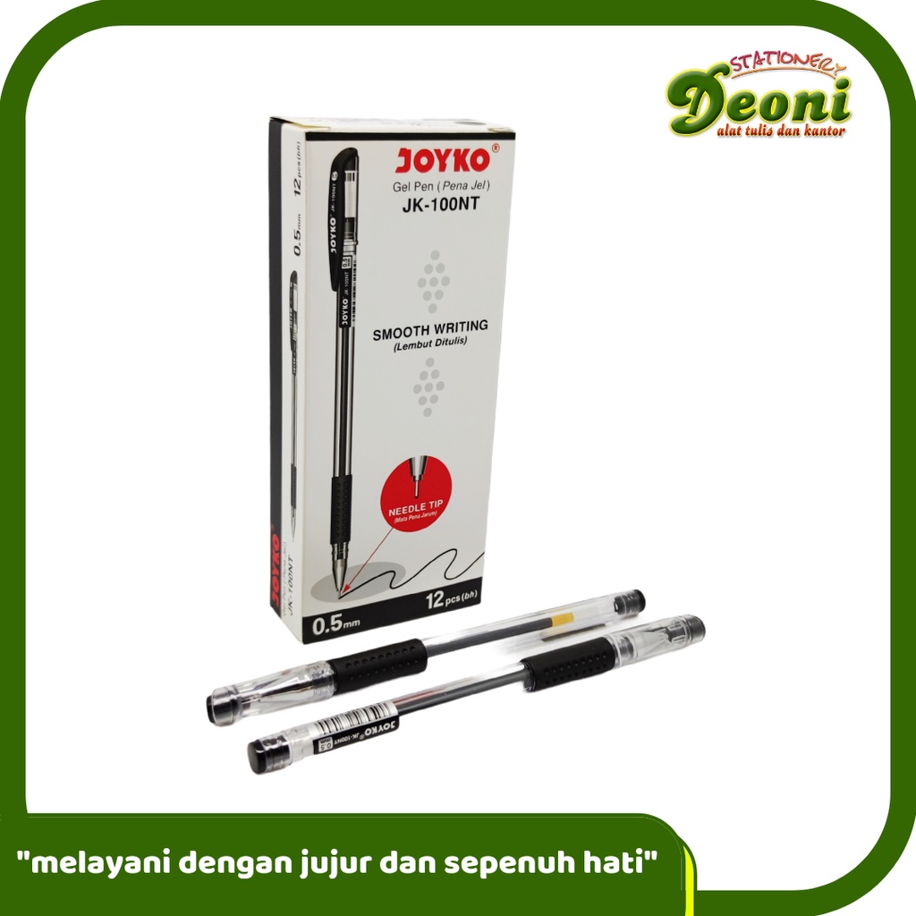 

JOYKO JK-100NT Gel Pen / Pulpen / Pena Joyko / 0.5 mm - Hitam ( 1 BOX, 12 PCS)