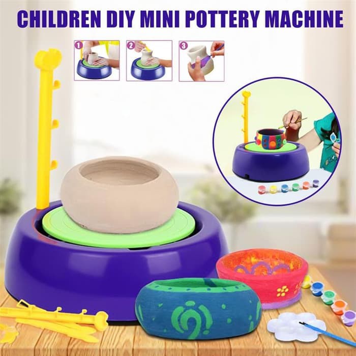 Children DIY Mini Pottery Wheel