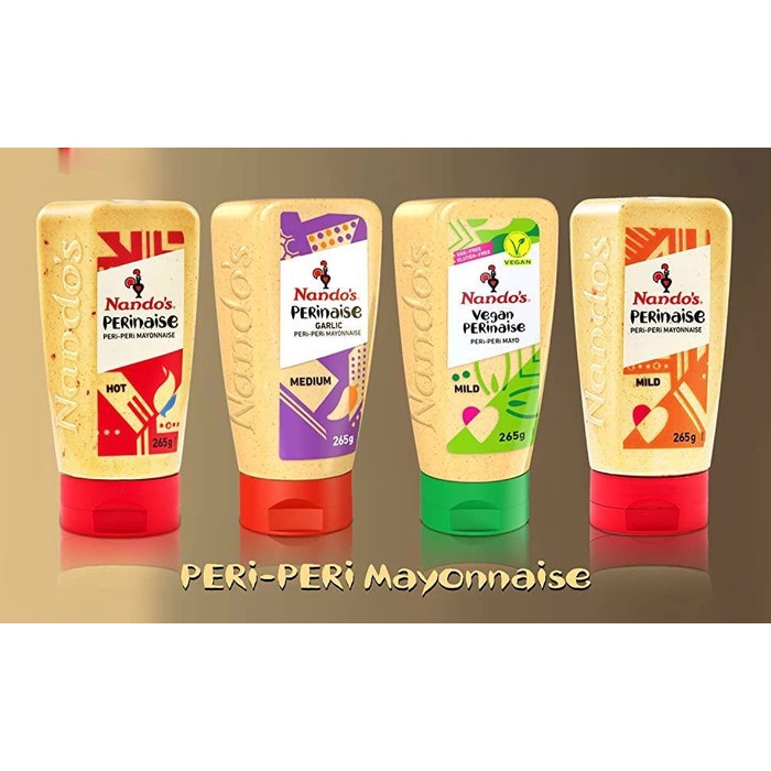 

NANDO'S PERINAISE 265GR - NANDOS PERI PERI MAYONNAISE - MAYONES - MAYO