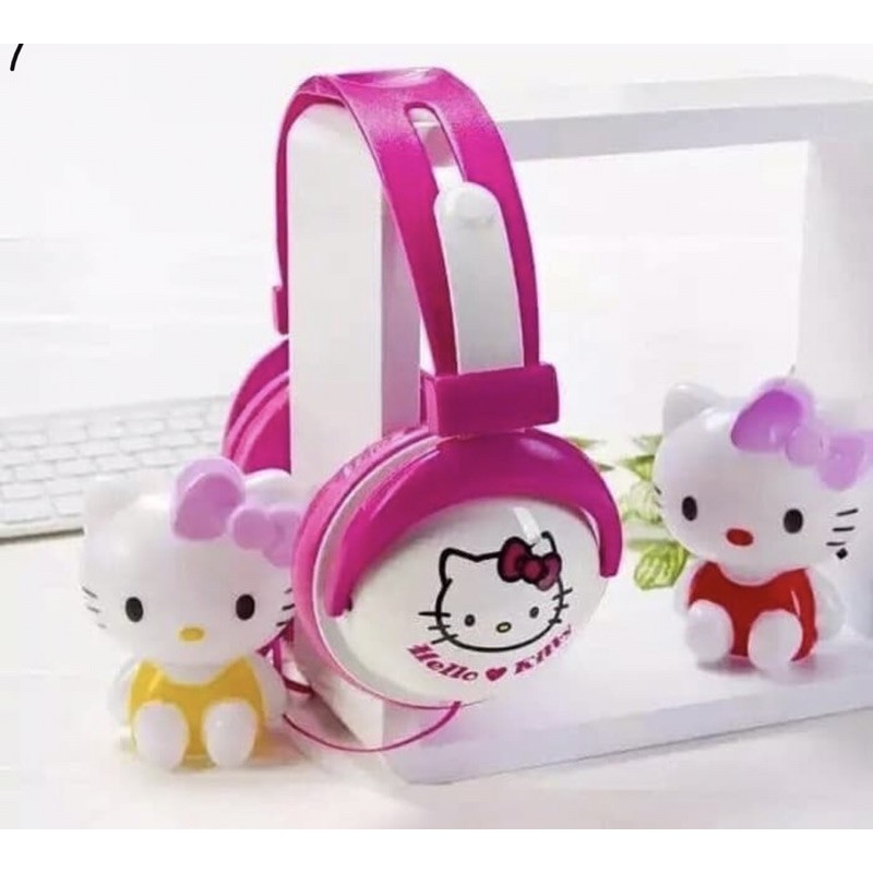 Handphone bando karatker Hello kitty headset anak handsfree headset