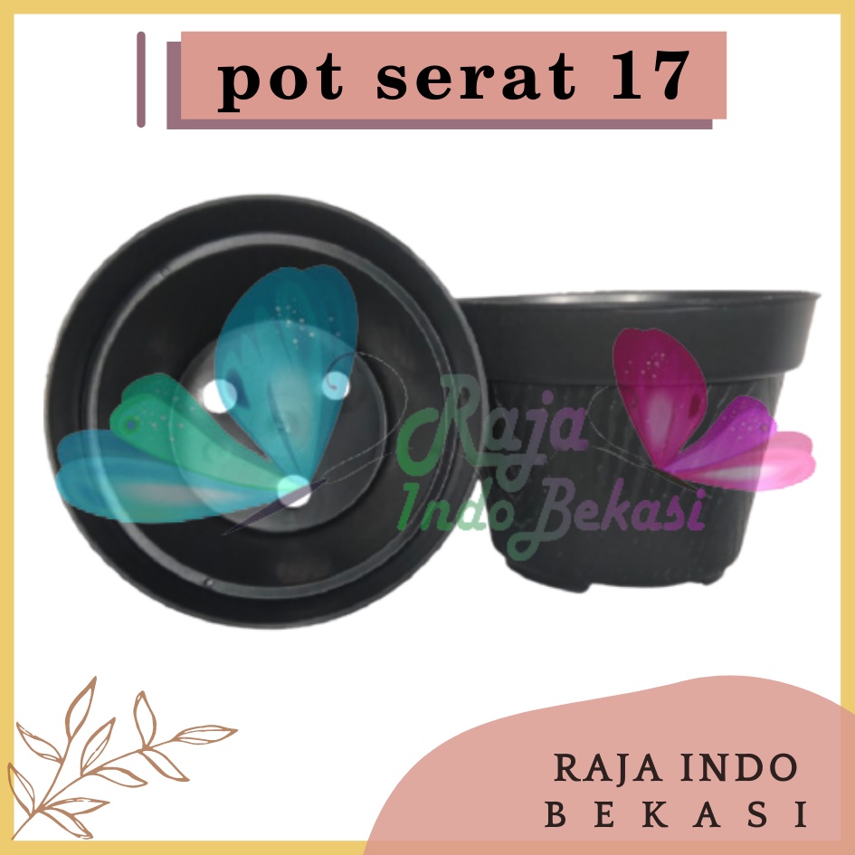 Pot Bunga 17cm Hitam Motif Kayu Pot Plastik 17cm Bibit Bunga Hitam Pot Tanaman Hias Vas Bunga Hitam