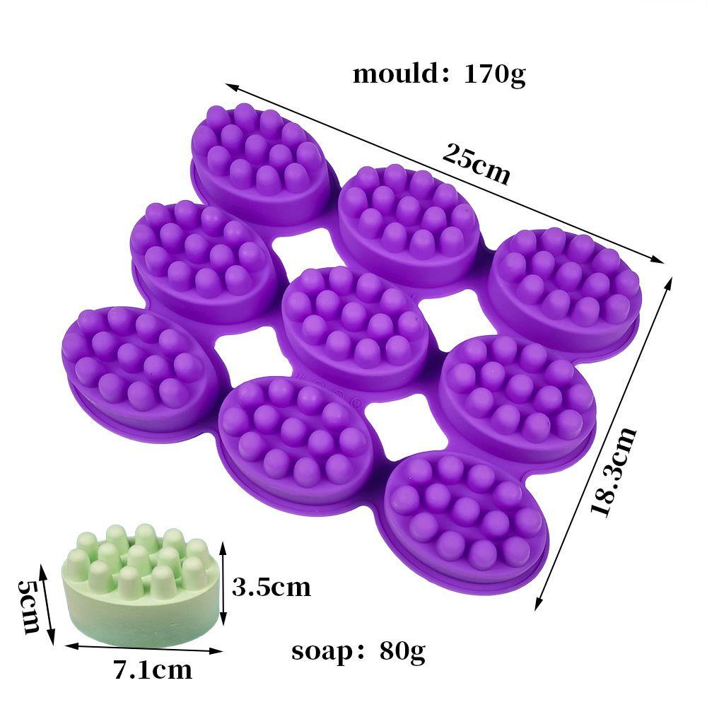 Solighter Cetakan Sabun 3D Kerajinan Tangan DIY Membuat Bentuk Oval Resin Essential Oil