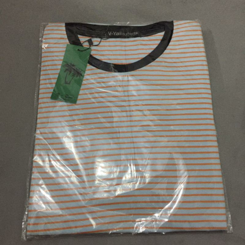 KAOS STRIPE SALUR BELANG GARIS GARIS PRIA WANITA UNISEX