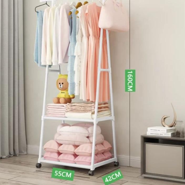 ➧ Triangle Stand Hanger / Rak Gantung Segitiga/ Gantungan Baju / Rak Baju Pipa Besi Rakit ♂