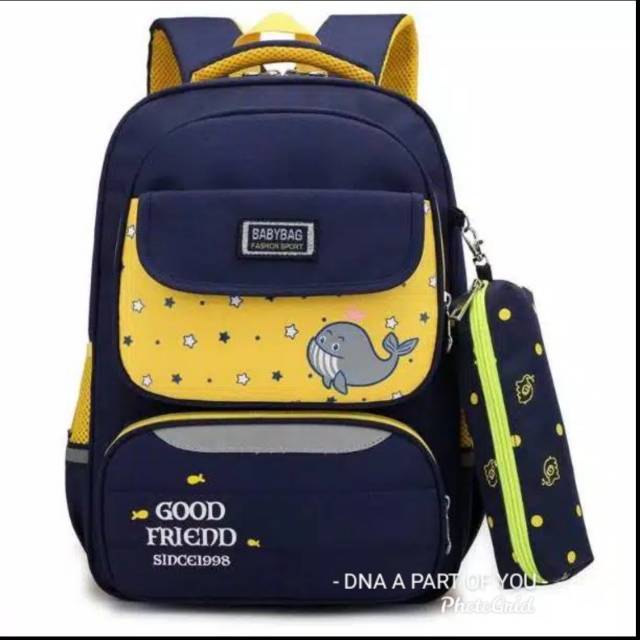 Tas Backpack Anak Gorgeous of DOLPHINE /Ransel paus for kids /tas satu set playground