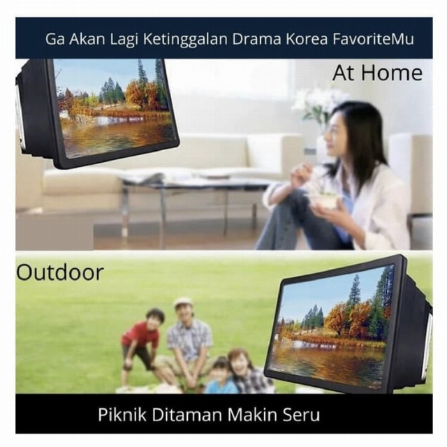 kaca pembesar layar ponsel HD 3D buy 1 get 1