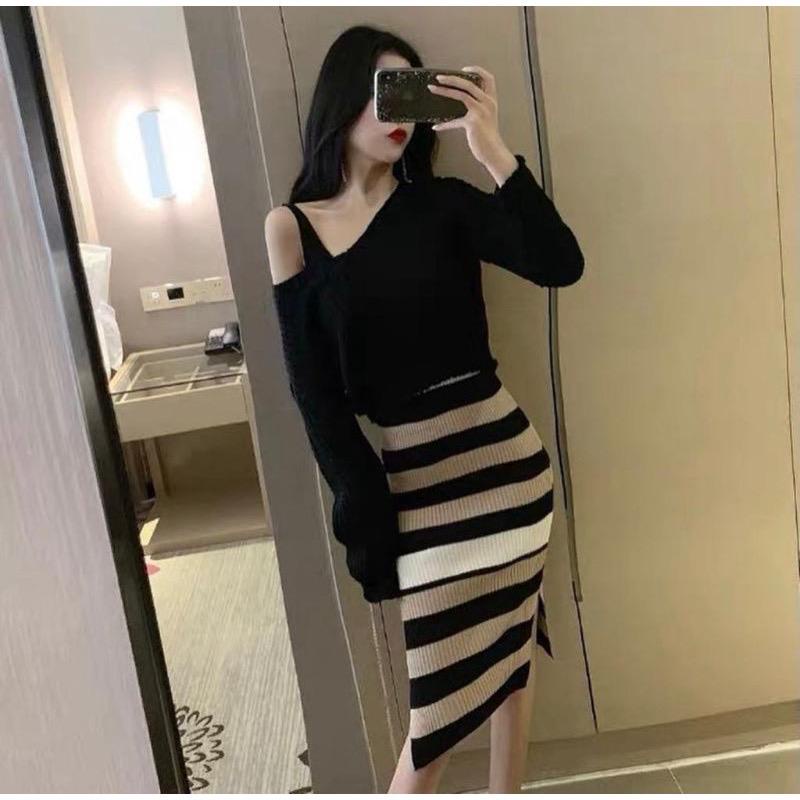 DRESS YUPI SALUR RAJUT / DRESS FASHION / DRESS RAJUT / dress bodycon / Dress Slim Polos Korean