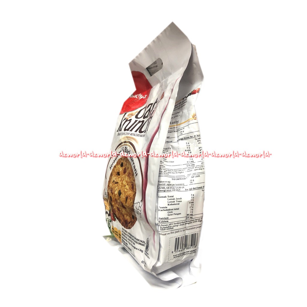 Munchy's Oat Krunch Kraker Snack Ketulan Kacang Hazel 416gr Munich Snack Cemilan