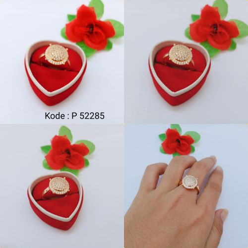 [BAYAR DITEMPAT] M52285 Cincin Xuping Lapis Emas  Berlian  Permata Zirconis Pusat Xuping  Jakarta