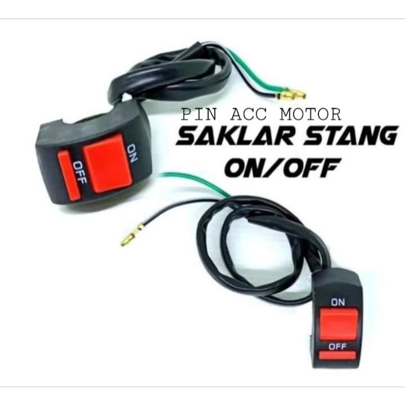 Sakral oN off Stang Tombol Switch Lampu tembak/saklar on/off/Sklar 3klik/saklar universal