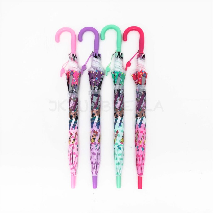 PAYUNG ANAK PEREMPUAN KOREA UMBRELLA KARAKTER KIDS MOTIF HELLO KITTY UNIK IMPORT