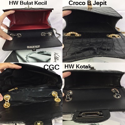 Tas Selempang Wanita Sling Bag Hitam Mewah Premium Look Lomenia KT010