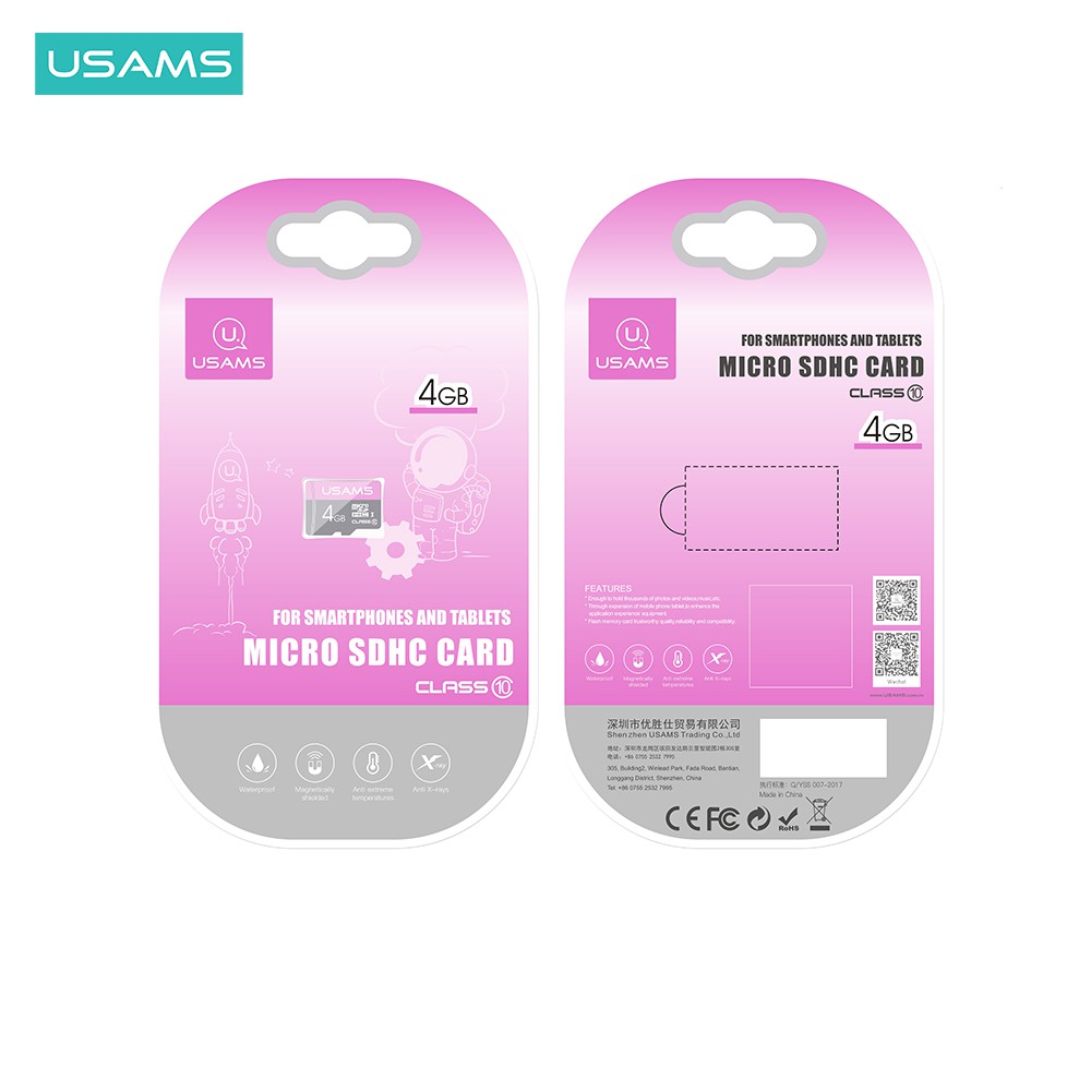 USAMS Memory Card MicroSD CLASS 10 4GB 8GB 16GB 32GB 64GB