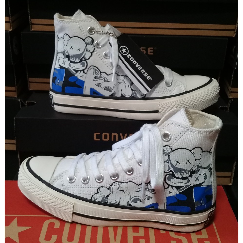 SEPATU CONVERS CLASSIC WHITE x K-AWS | MADE IN VIETNAM-WHITE PUTIH TINGGI