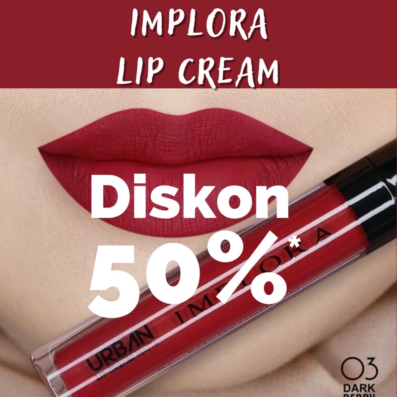 Implora Urban Lip Cream / Lip Matte Paket Make Up Bibir / Liftik Tahan Lama Anti Air Dan Minyak Maupun Makanan Hingga 24 Jam Ori Viral Di Tiktok