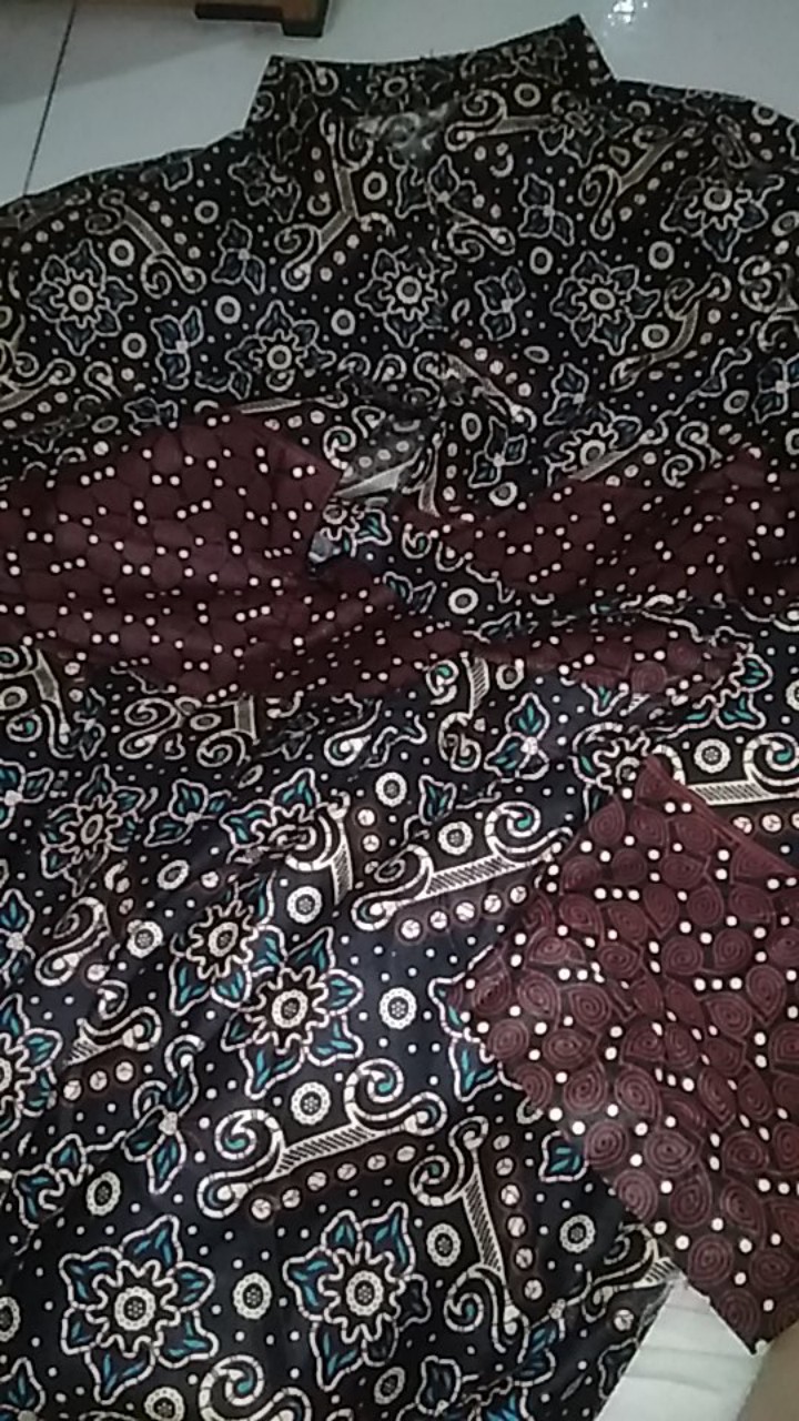 Batik Couple Keluarga Sania Ruffle Ori Ndoro Jowi Dnt Motif Mataram