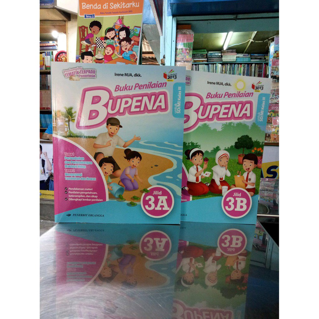 Jual buku BUPENA 3A 3B.  .Edisi Revisi.  .Bupena Kelas 3 SD A dan B.  .ERlangga.