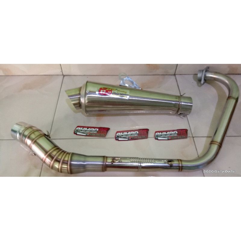 knalpot CLD kolong bawah KLX crf d tracker