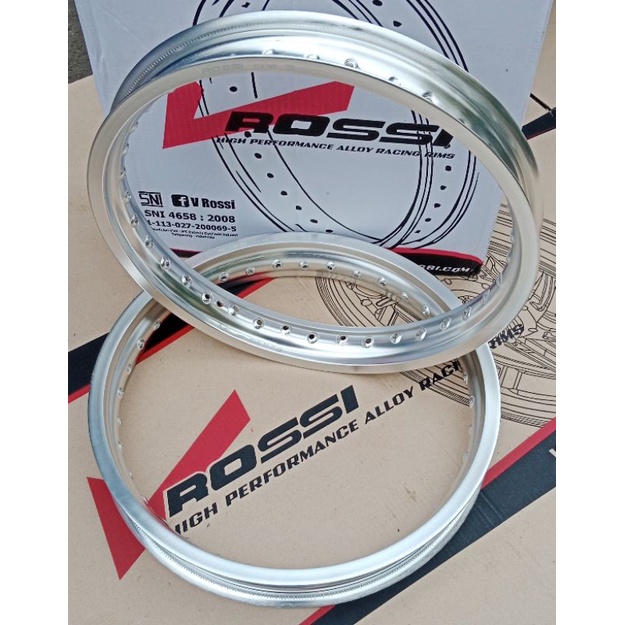 VELG PELAK V ROSSI WM JARI JARI WM RING 17 DAN 18 UK 140/160/185/215 SILVER LICIN HOLE 36 UNIVERSAL
