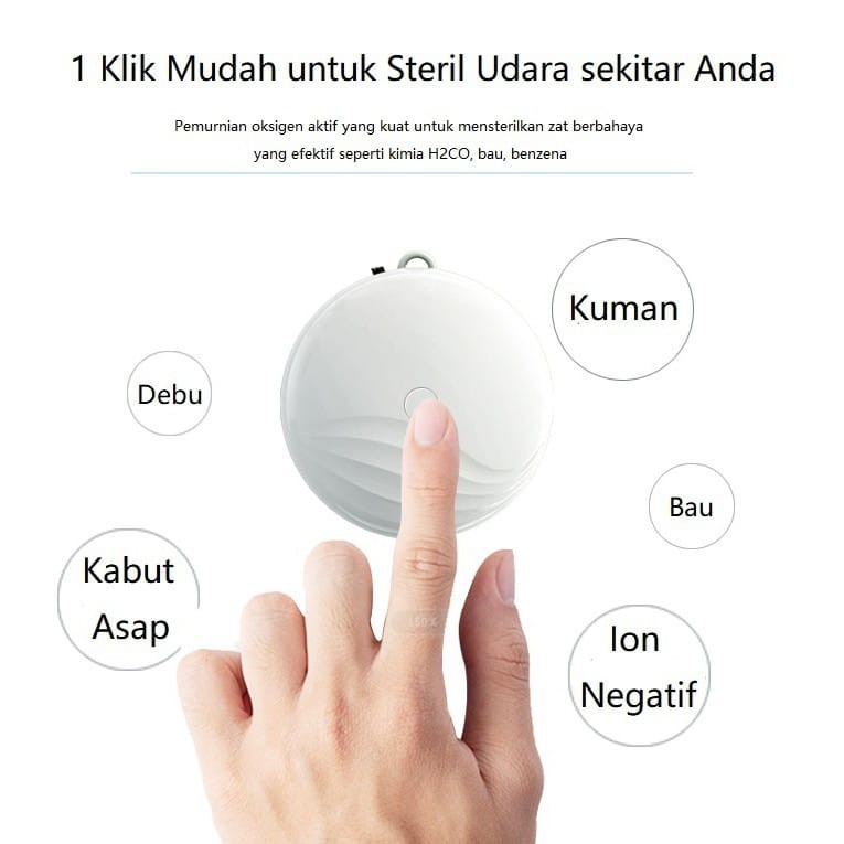 Air Purifier Portable Mini Dengan Ion Negatif dengan kalung / Kalung kesehatan / Anti virus