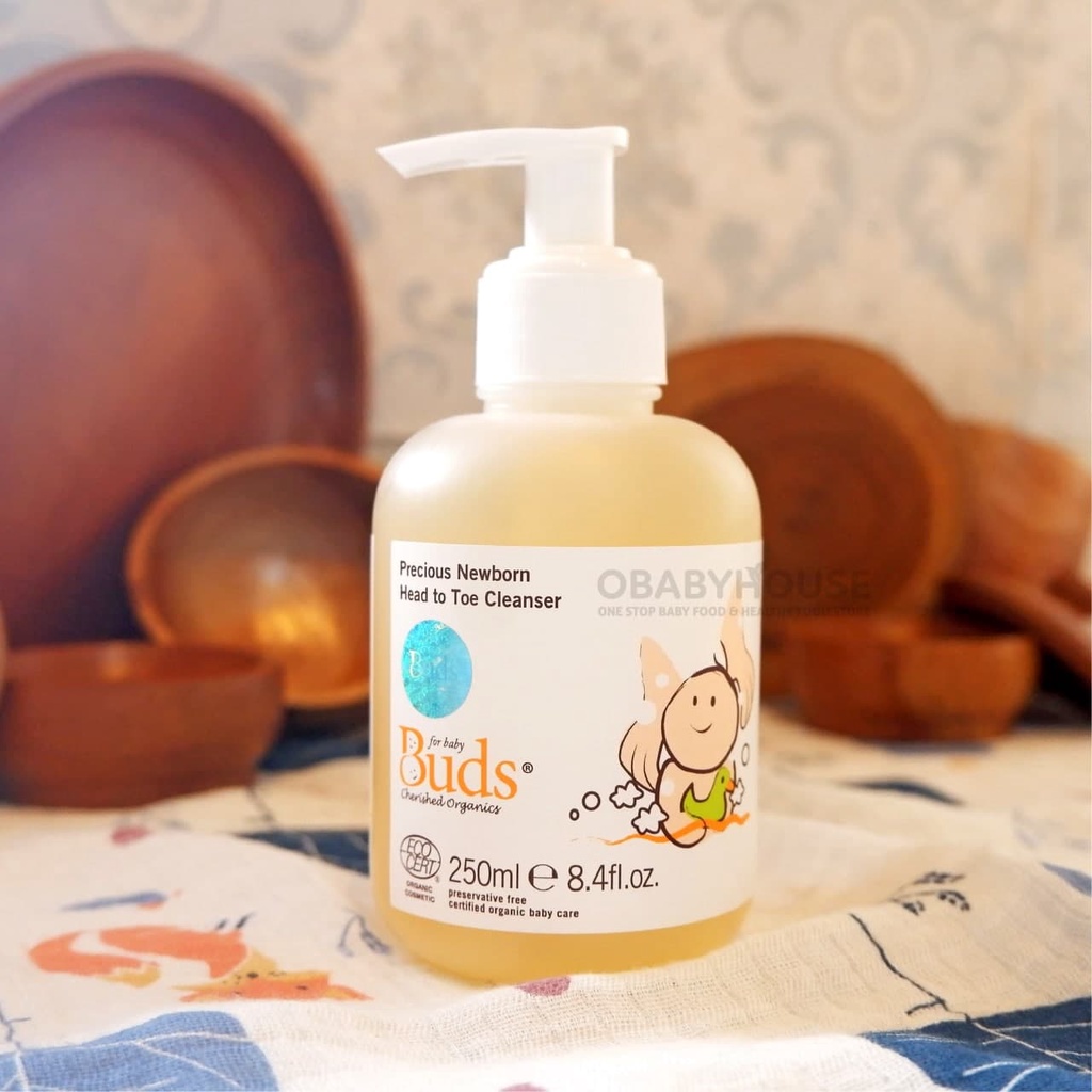 Buds Cherished Organics - Precious Newborn Head To Toe Cleanser 250 ml