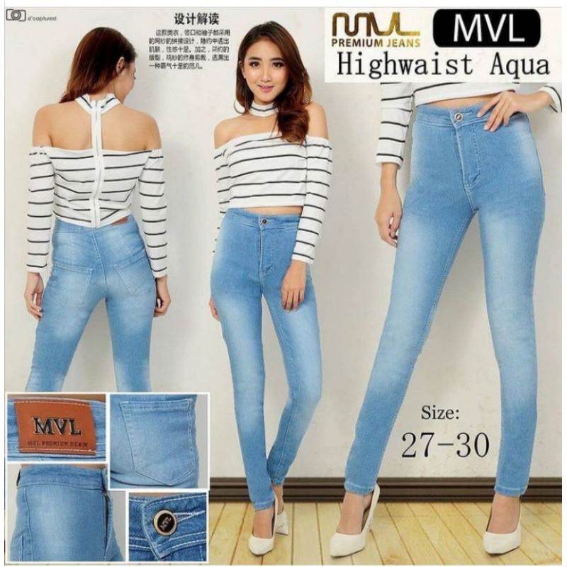 Celana Jeans Highwaist Mvl // Highwaist Jeans Wanita