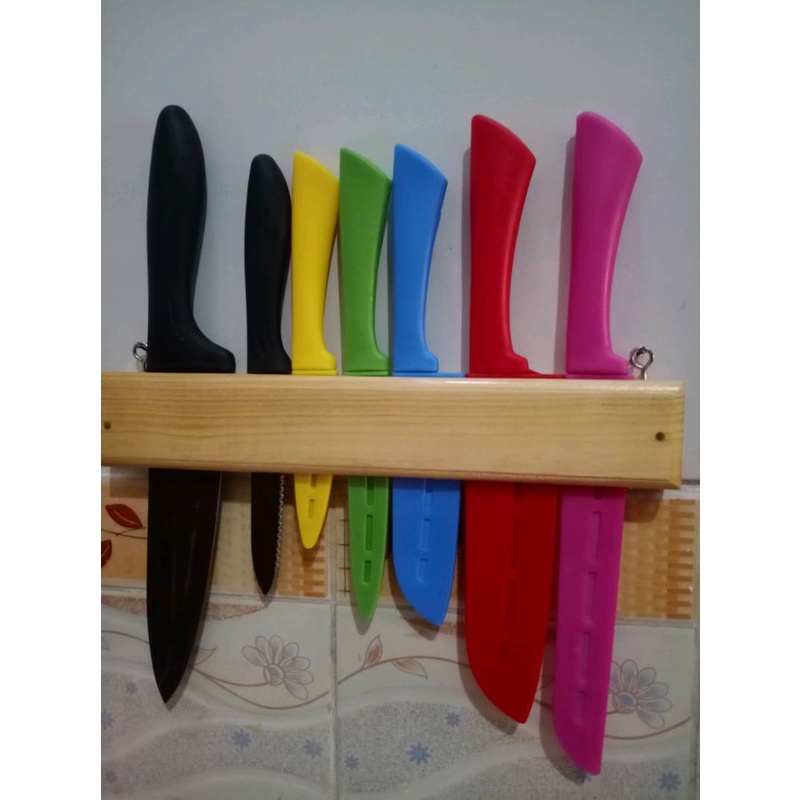 Rak tempat pisau Tempat pisau Rak gantung kayu Tempat pisau dapur rak dapur wadah pisau Rak gantung 