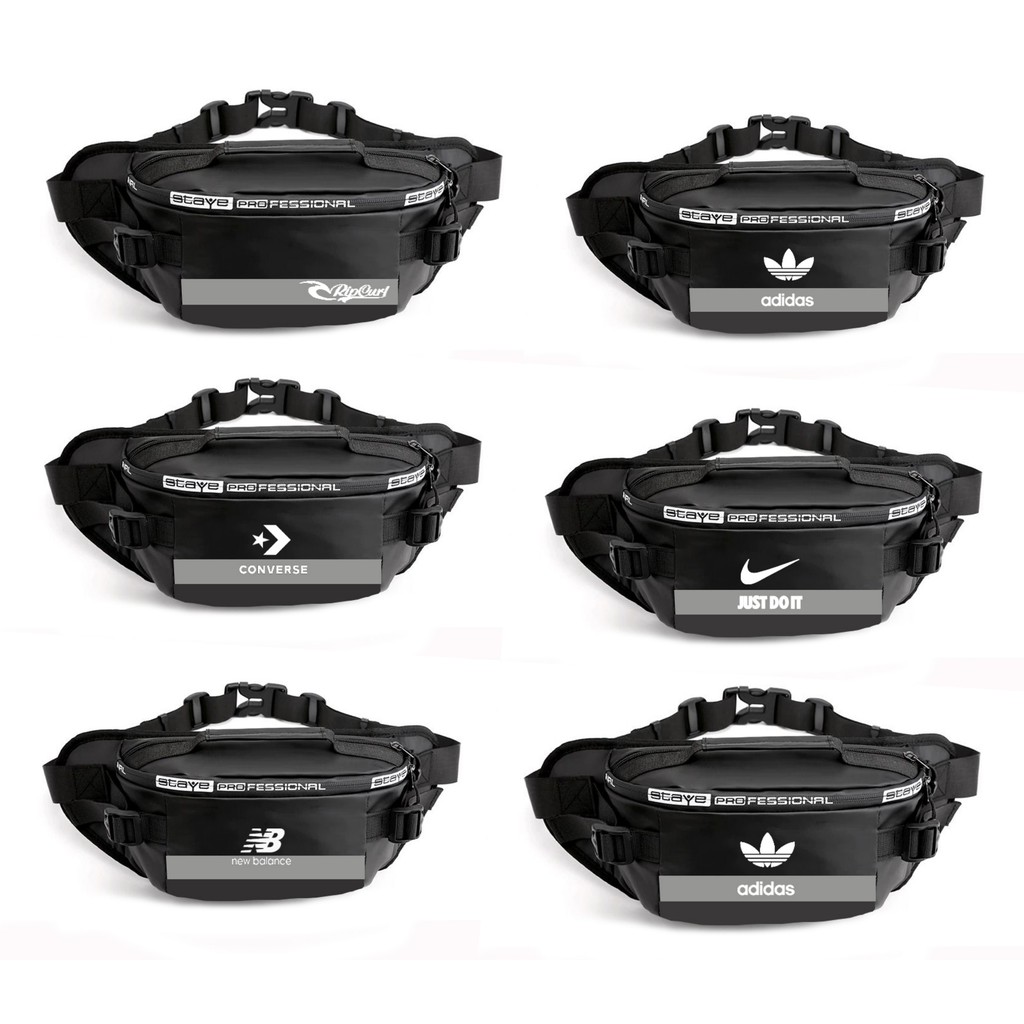 HOT!! TRM Waistbag Pria Waterproof Pria 3 pocket Multifungsi Y23 K tas selempang