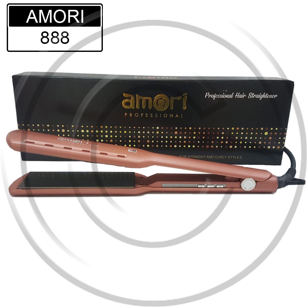 AMORI / AMORI-888 / Catokan Rambut 2in1 Plat Lebar Lurus